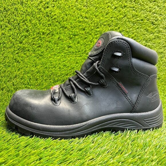 Avenger Framer Mens Size 9 Black Leather Composite Safety Toe Work Boots Shoes main image 6